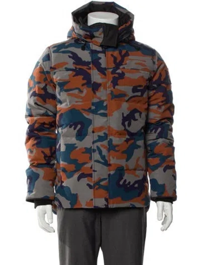 Pre-owned Canada Goose Printed Parka In Gray