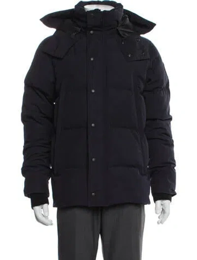 Pre-owned Canada Goose Puffer Coat In Blue