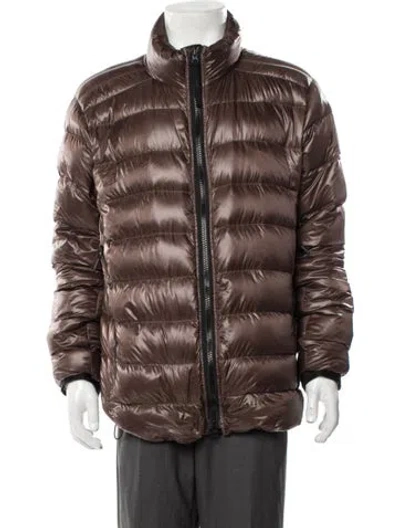 Pre-owned Canada Goose Puffer Coat In Brown