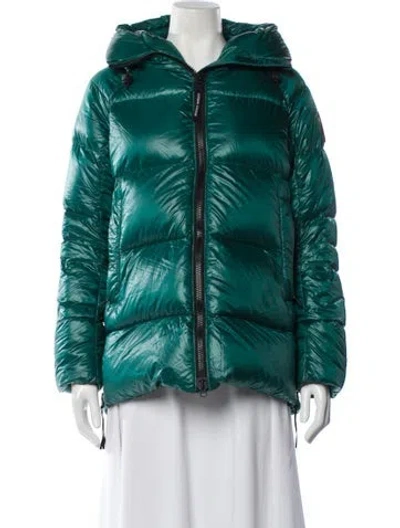 Pre-owned Canada Goose Puffer Coat In Green