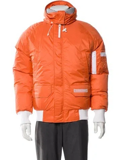 Pre-owned Canada Goose Puffer Coat In Orange