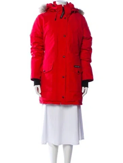 Pre-owned Canada Goose Puffer Coat In Red