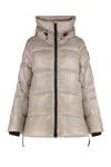 Canada Goose Hooded Quilted Puffer Side Pockets In Neutral
