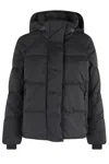 Canada Goose Puffer Jacket With Matte Finish And Hood In Blue