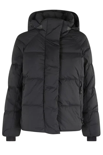 Canada Goose Puffer Jacket With Matte Finish And Hood In Blue