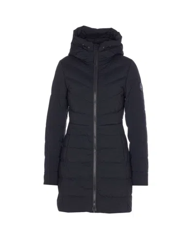 Canada Goose Quilted Black Mid-thigh Coat