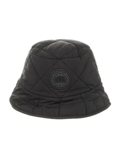 Pre-owned Canada Goose Quilted Bucket Hat W/tags In Black