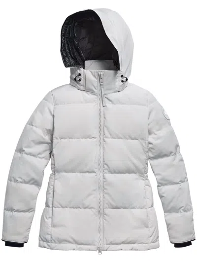 Canada Goose Quilted Detachable Hood Parka In White