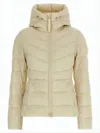 Canada Goose Quilted Down Coat With Hood And Fitted Silhouette In Nude