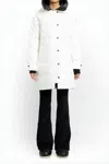 Canada Goose Quilted Down Coat With Hood And Snap-button Closure In Black
