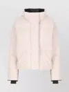 Canada Goose Quilted Down Jacket High Neck In White