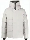 Canada Goose Quilted Down Jacket With High Collar In White