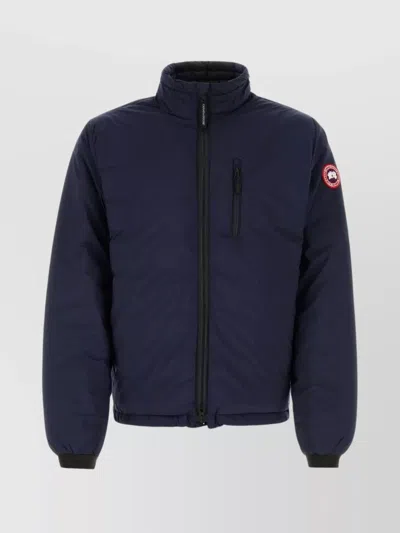 Canada Goose Quilted Down Jacket With Ribbed Cuffs In Blue