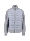 Canada Goose Quilted Front Panel Casual Jacket With High Collar In Gray