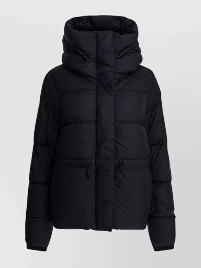 Canada Goose Quilted High Collar Jacket Front Pockets In Black