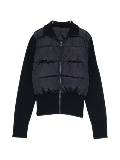 Canada Goose Quilted Knit Jacket In Blue