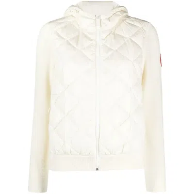 Canada Goose Quilted Knit Jacket In White