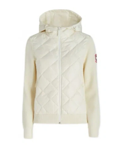 Canada Goose Quilted Knit Jacket In White