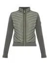 Canada Goose Quilted Knit-panel Jacket In Gray