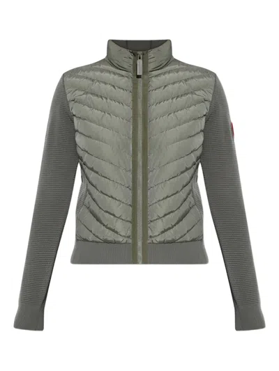 CANADA GOOSE QUILTED KNIT-PANEL JACKET