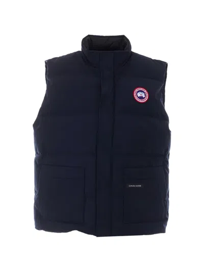 Canada Goose Quilted Logo-patch Gilet In Black