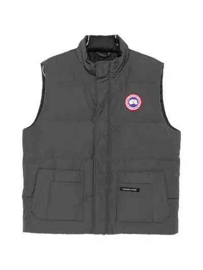 Canada Goose Quilted Logo-patch Gilet In Gray