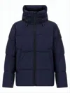 Canada Goose Black Classic Front-zip Jacket With High Collar And Utility Pockets In Blue