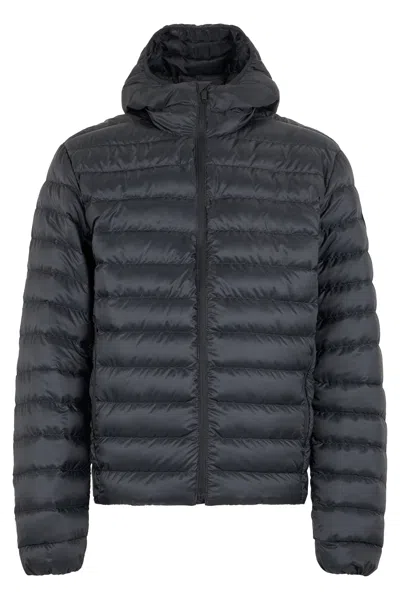 Canada Goose Quilted Padded Nylon Jacket With Hood In Black