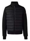 Canada Goose Wattierte Hybridge Huron Jacke Mit Reissverschluss In Black