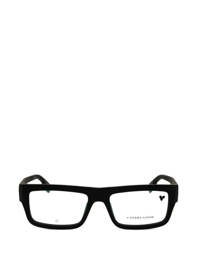 Canada Goose Rectangle-frame Glasses In Black