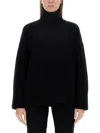Canada Goose Oversized Knit Sweater Side Slits In Black