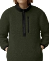 Canada Goose Renfrew Kind High Pile Fleece Pullover In Dark Sage