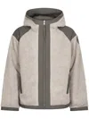 Canada Goose Reversible Fleece Bomber With Hood And Zip Closure In Gray