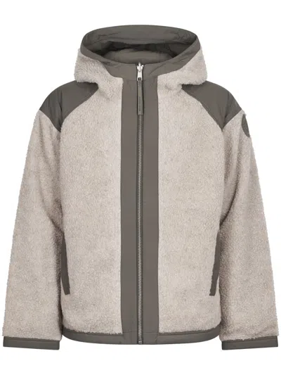 Canada Goose Reversible Fleece Bomber With Hood And Zip Closure In Multi