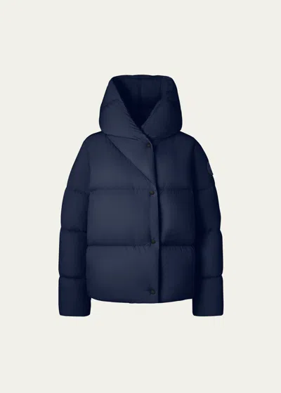 Canada Goose Rhoda Hooded Puffer Jacket In Atlantic Navy