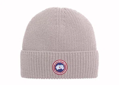 Pre-owned Canada Goose Rib Toque Beanie In Lucent Rose In Pink