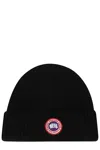 Canada Goose Ribbed Knit Toque With Folded Cuff In Black