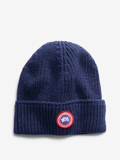 Canada Goose Rib Toque Hat In Blue