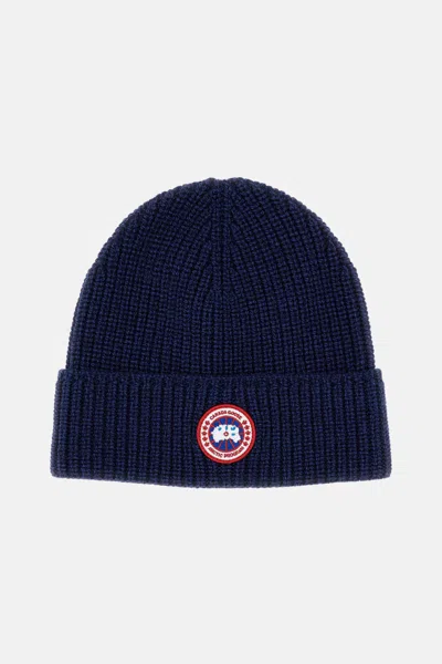 Canada Goose Rib Toque Hat In Blue