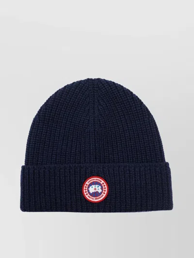 CANADA GOOSE RIBBED FOLDED CUFF TOQUE HAT