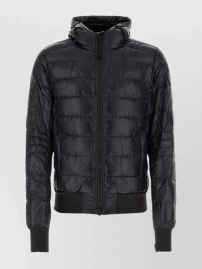 Canada Goose Ribbed Nylon Crofton Down Jacket In Black