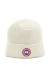 Canada Goose Ribbed Wool Beanie In Neutral