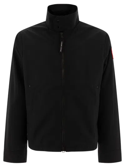 Canada Goose High Neck Down Jacket With Zip Pockets In Black
