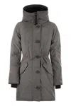 Canada Goose Straight Hem Thigh-length Parka In Grey