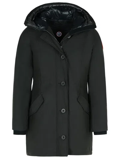 Canada Goose Rossclair Black Cotton Blend Parka