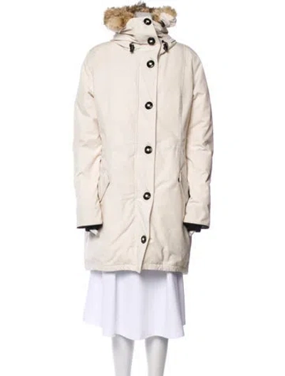 Pre-owned Canada Goose Rossclair Down Coat In Neutral