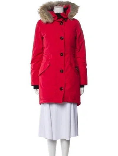 Pre-owned Canada Goose Rossclair Down Coat In Red