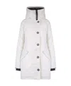 Canada Goose Rossclair Hooded Parka Coat In White