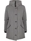 Canada Goose Straight Hem Thigh-length Parka In Grey