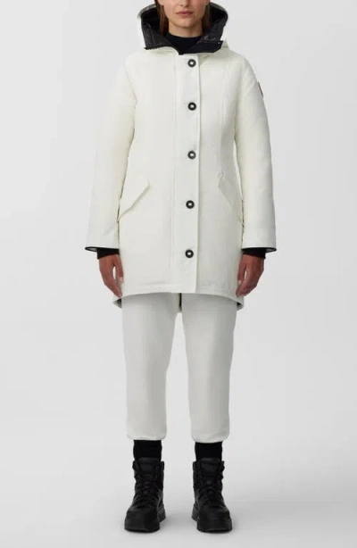 Canada Goose Rossclair Water Resistant 625 Fill Power Down Parka In White